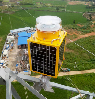 Infra-Red Solar power Medium Intensity Aviation obstruction lights have been installed on Electrical Power Towers.