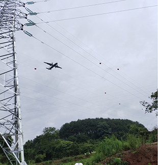 Aviation Sphere Markers Have Been Installed Successfully for A High Voltage 110kv Electrical Transmission Line