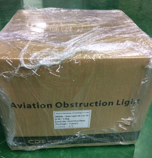 How your obstruction lights or helipad lights be packed in CDT