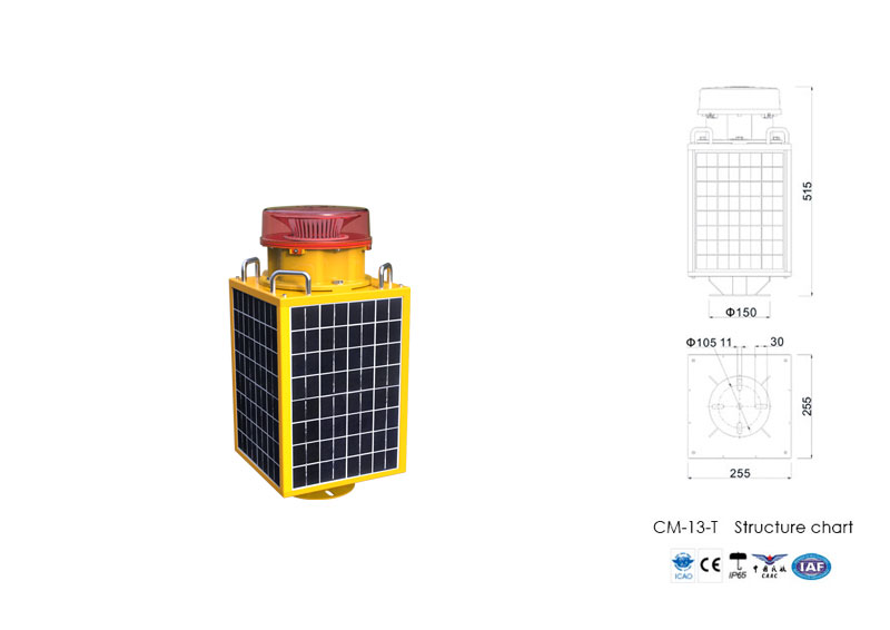 CM-13-T Medium Intensity Solar Aviation Obstruction Light Type B