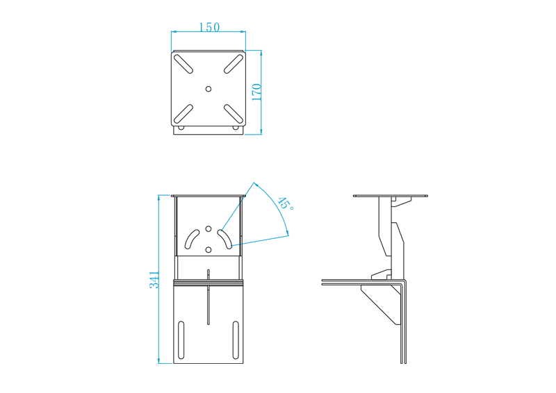 Mounting Bracket of Horizontal Angle Iron Type