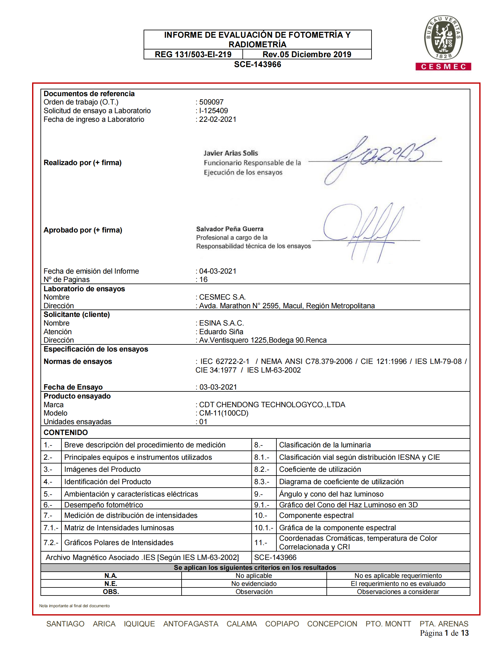 Congratulats CDT low intensity LED aircraft warning light passed the BV Conformity