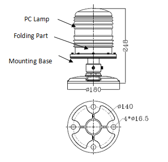 CM-HT12/CU  Heliport Elevated Perimeter Light