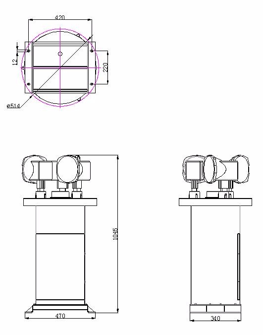 CM-HT12-3-XZ Heliport Rotating Beacon Light