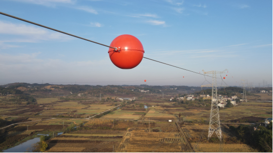 Huanggang area 500KV high voltage power transmission Aviation Warning Spheres project